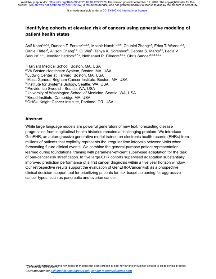 First page of the GenEHR paper.